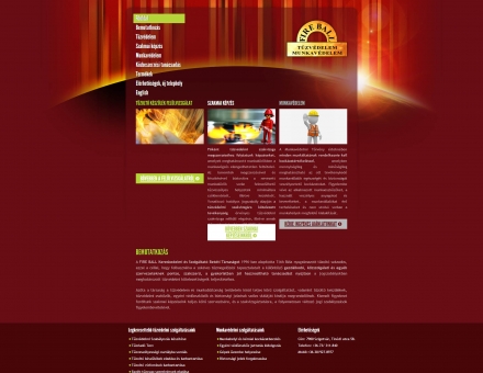 Fireball.hu tűzvédelmi cég bemutatkozó weboldala