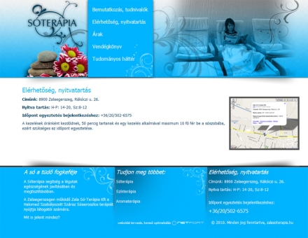 zalasoterapia.hu weboldal elkészítése