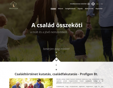 Profigen.hu reszponzív weboldalának elkészítése