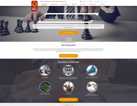 Ddriu.hu - Innovációs ügynökségnek bemutatkozó honlap készítés