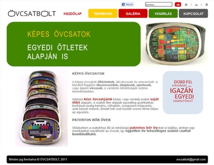 övcsatbolt.hu termékkatalógus weboldal