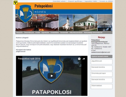 Weboldal készítése Patapoklosi Község Önkormányzatának