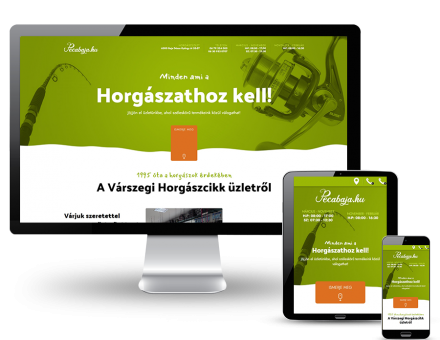 Pecabaja.hu - Bajai horgászcikk üzlet - reszponzív weboldal készítés