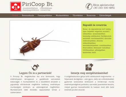 Piricoop.hu kkv bemutatkozó weboldal megújítás