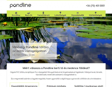 pondline.hu honlap tervezés