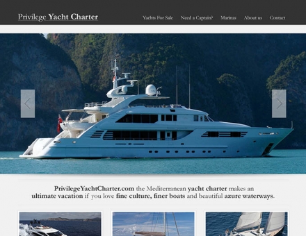 privilegeyachtcharter.com weboldal elkészítése