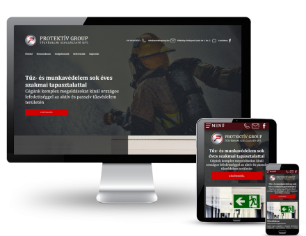 Protektivgroup.hu - Tűzvédelmi szolgáltatás - reszponzív honlapkészítés