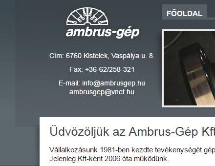 honlapkészítés: ambrusgep.hu