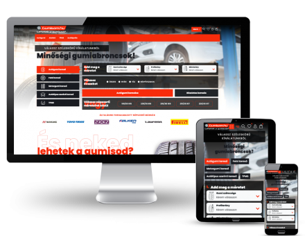Gumisom.hu - Autógumi, motorgumi, felni tpms szenzor - reszponzív webáruház készítés