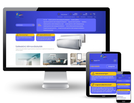 Klimafutar.hu - Széleskörű klíma választék - reszponzív webáruház készítés