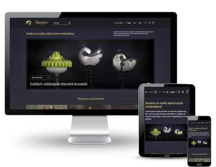 Nautilusantikwebshop.hu - Modern és antik művészetek webáruháza - reszponzív webáruház készítés