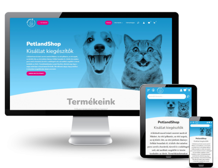 Petlandshop.hu - Macska és kutya kiegészítők, termékek - reszponzív webáruház készítés
