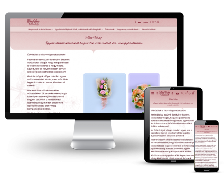 Tika-virag.hu - Tika-Virág, egyedi esküvői kellékek - reszponzív webshop készítés