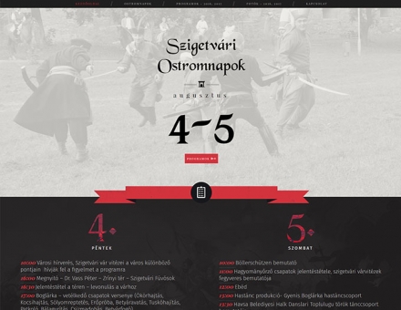 Szigetvári Ostromnapok rendezvénynek készítettünk mobilbarát honlapot