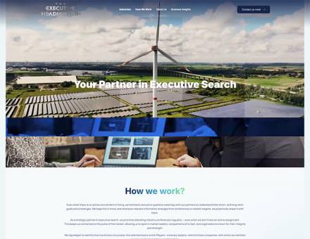 Theexecutiveheadhunter.com Reszponzív cégbemutató weboldal készítés