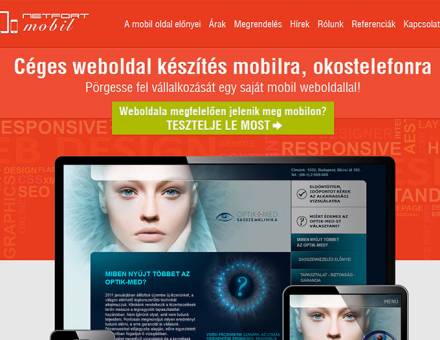 Weboldalkészítésmobilra.hu szolgáltatás bemutató weboldal készítés