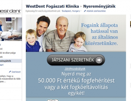 Facebook nyereményjáték WestDent fogászat