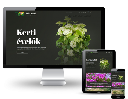 Zoldkocsikert.hu - Kertészeti webáruház, kerti dísznövények - reszponzív webáruház készítés