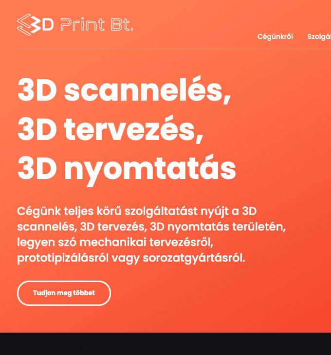 3dprintbt.hu weboldalkészítés a Demján Sándor Program pályázat keretében