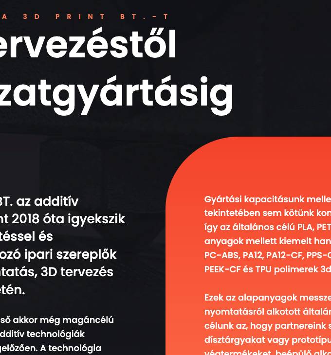 3dprintbt.hu weboldalkészítés a Demján Sándor Program pályázat keretében