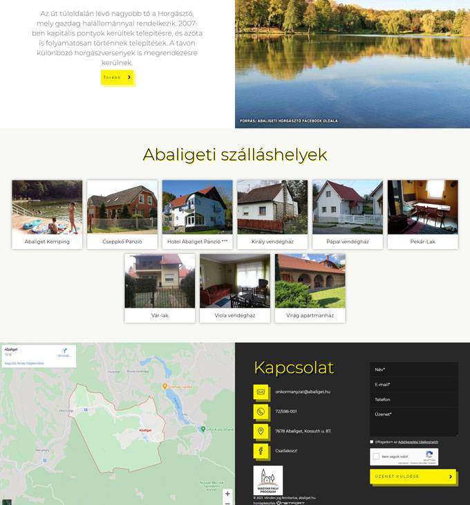 Abaliget.hu - Abaliget hivatalos honlapja - reszponzív honlapkészítés