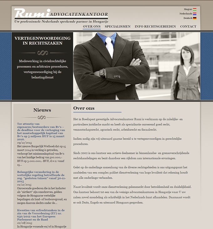 advocaatinhongarije.com weboldal elkészítése
