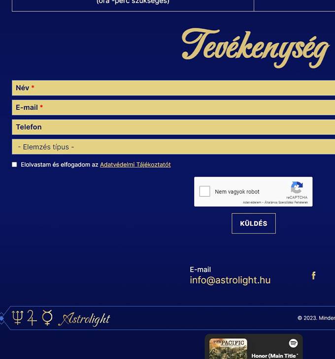 Astrolight.hu - Domb Csilla, asztrológus - reszponzív honlapkészítés