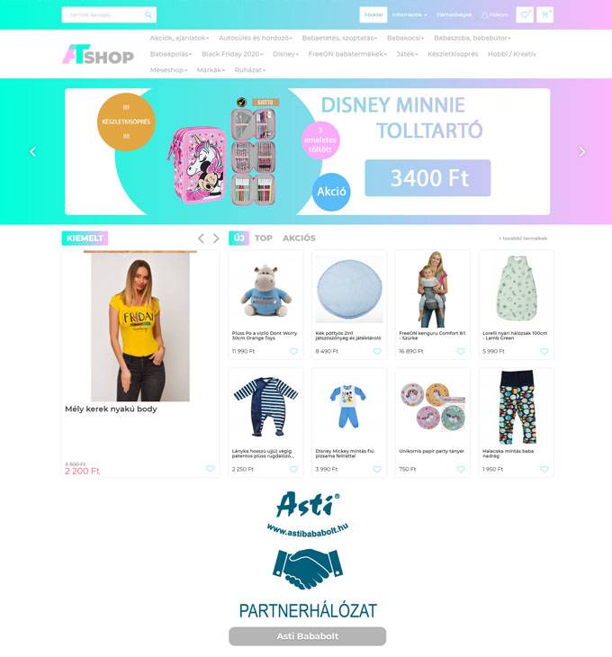 Atshop.hu - Lakástextil, kreatív hobbi, ruházat - reszponzív webáruház készítés