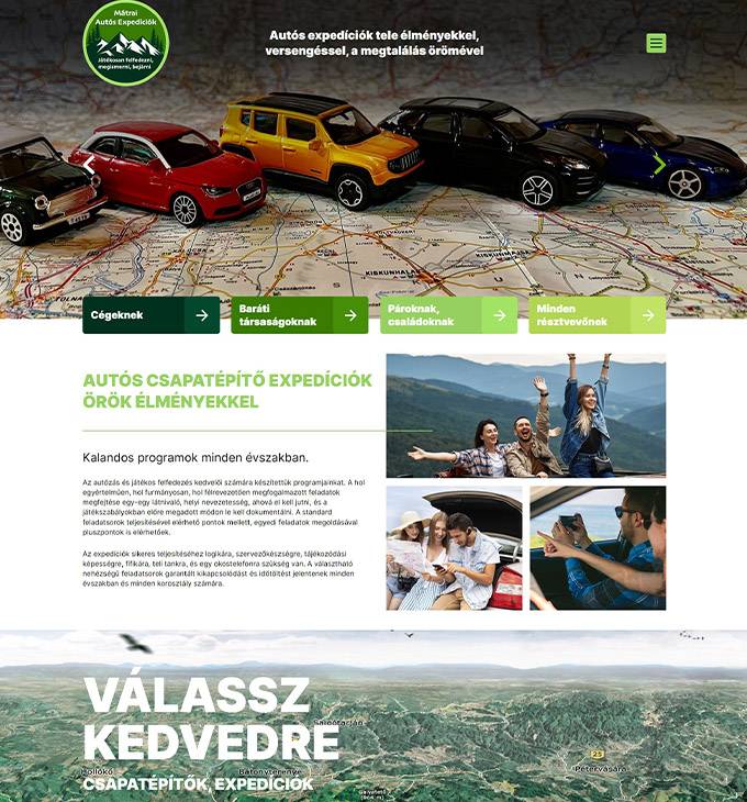 Autosexpediciok.hu - Mátrai autós expedíciók, autós csapatépítők - reszponzív honlapkészítés