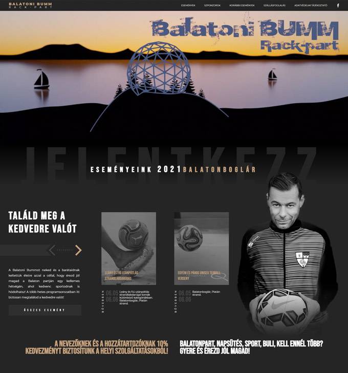 Balatonibumm.hu - Strandfoci, strandkézilabda Balatonbogláron és Lellén - reszponzív honlap készítése