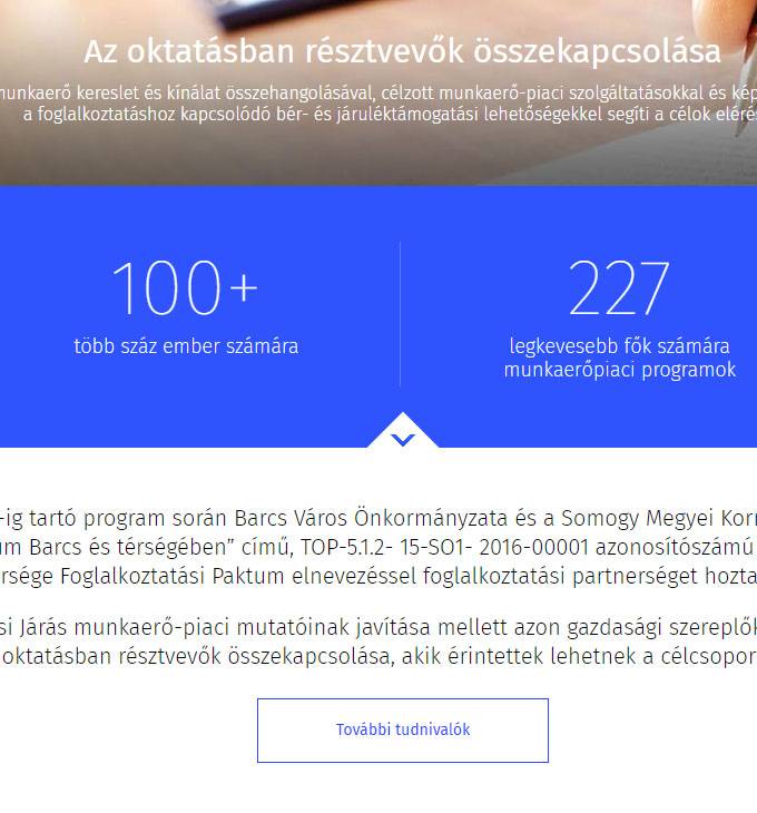 Barcspaktum.hu Barcs és térsége foglalkoztatási paktum - mobil barát honlapkészítés