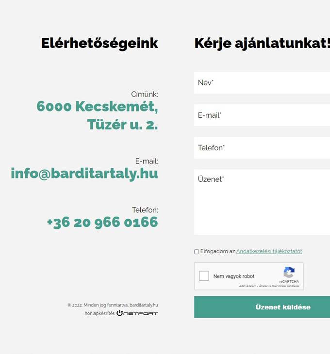 Barditartaly.hu - Tartályvizsgálat, tartálytisztítás - reszponzív honlapkészítés