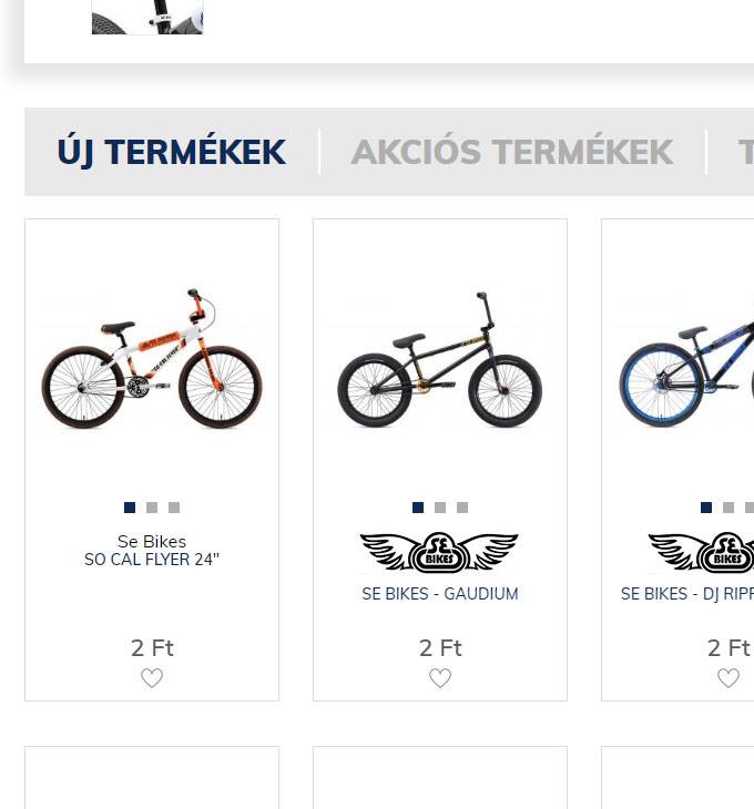 Bmxcross.hu - BMX Cross kerékpárok és alkatrészek - reszponzív webáruház készítés