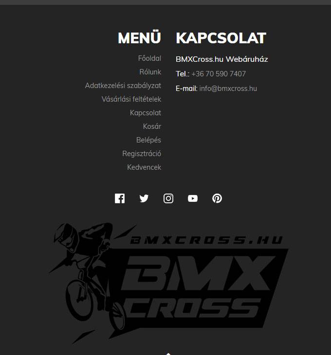 Bmxcross.hu - BMX Cross kerékpárok és alkatrészek - reszponzív webáruház készítés