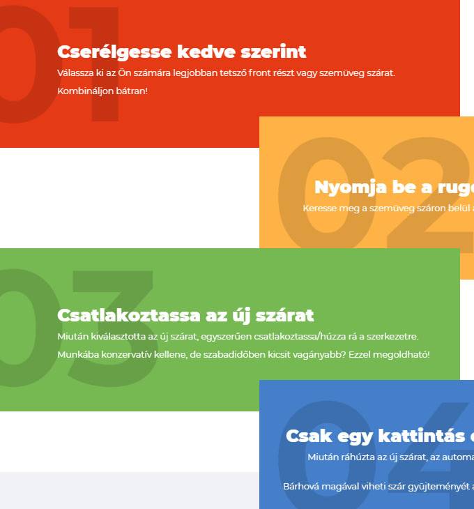 Changeme.hu - Szemüveg konfigurátor, webáruház - reszpnzív webáruház készítés