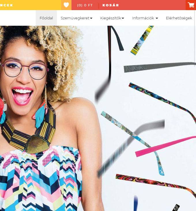 Changeme.hu - Szemüveg konfigurátor, webáruház - reszpnzív webáruház készítés