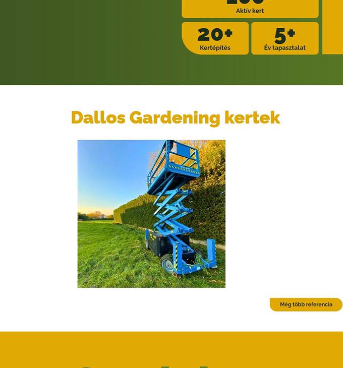Dallosgardening.hu - Kertépítés, kertfenntartás Dallos Gardening - reszponzív honlapkészítés