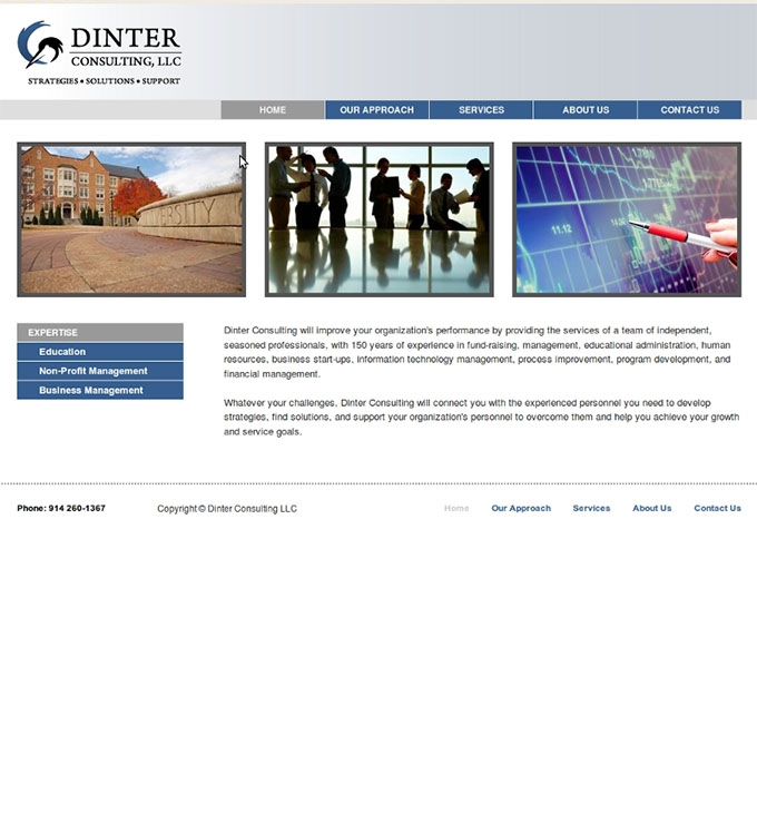 Paul Dinter Consulting weboldalának kódtervezése