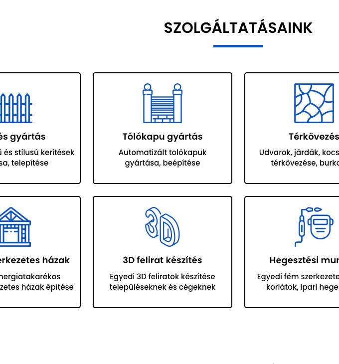 Dnconstruct.hu bemutatkozó honlap elkészítése