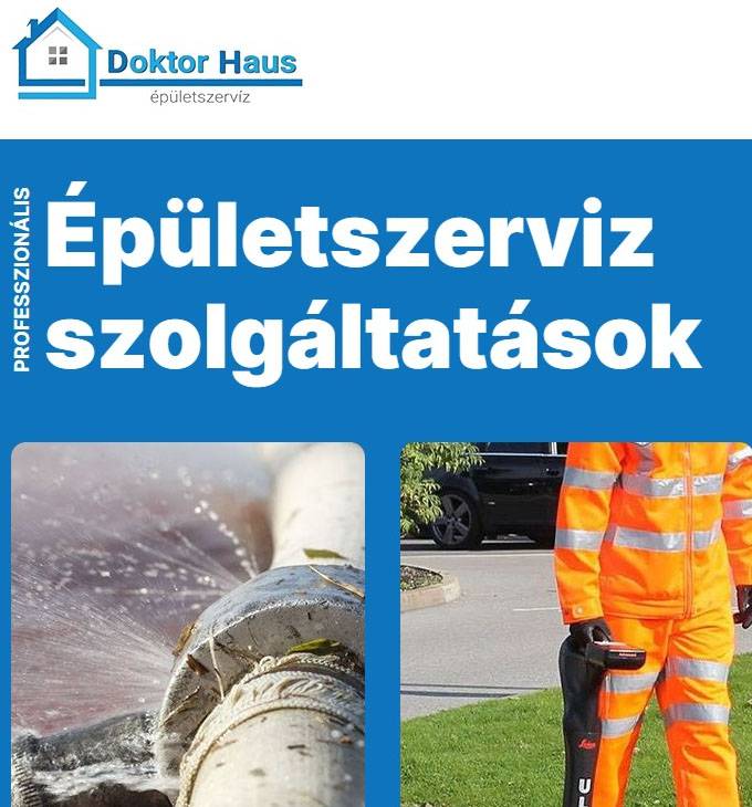 Doktorhaus.hu - Duguláselhárítás Budapesten bontás nélkül, garanciával - reszponzív weboldal készítés