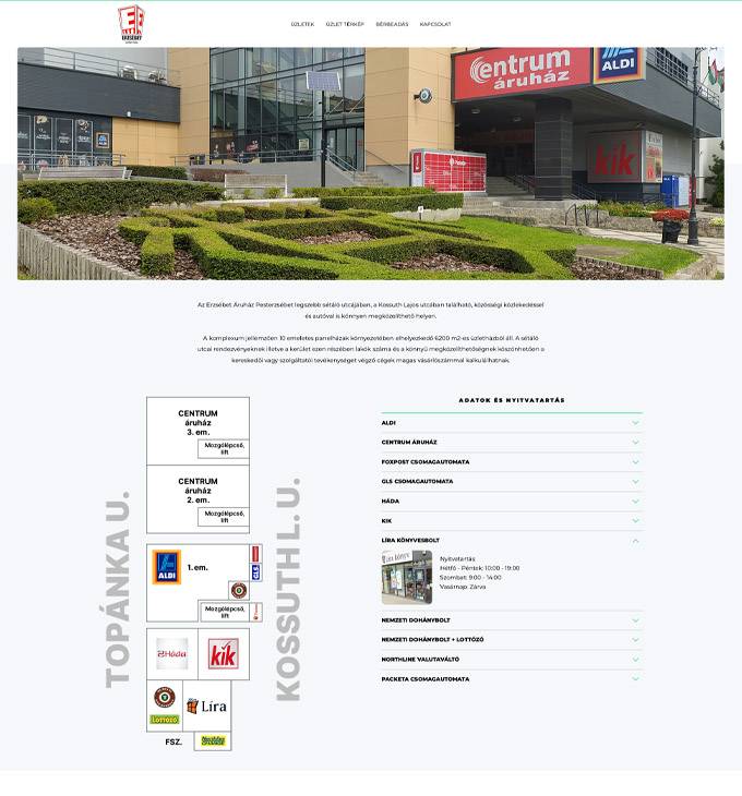 Erzsebetaruhaz.hu - Erzsébet Áruház, Pesterzsébet - Reszponzív weboldal készítés