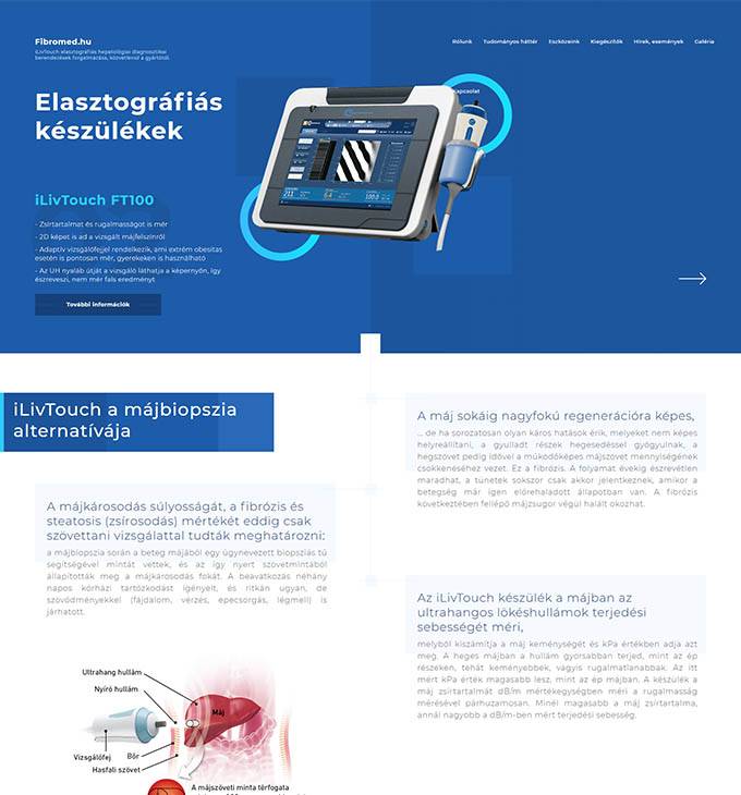 Fibromed.hu - Elasztográfiás készülékek - Reszponzív honlapkészítés