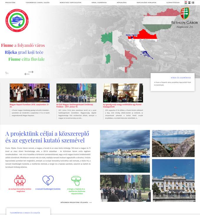 Folyamlovaros.hu - Fiume a folyamló város projektoldal - reszponzív honlapkészítés