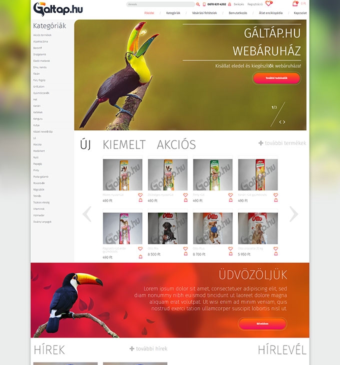 Galtap.hu kisállat eledel és kiegészítő webáruház