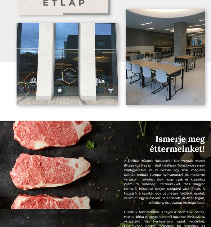 Gastromanager.hu - Gastro Hall étterem & kávézó - reszponzív honlapkészítés