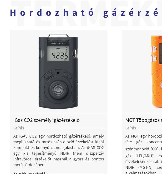 Gazveszely.hu - Gázérzékelők gyártása, kalibrálása és karbantartása - reszponzív honlapkészítés