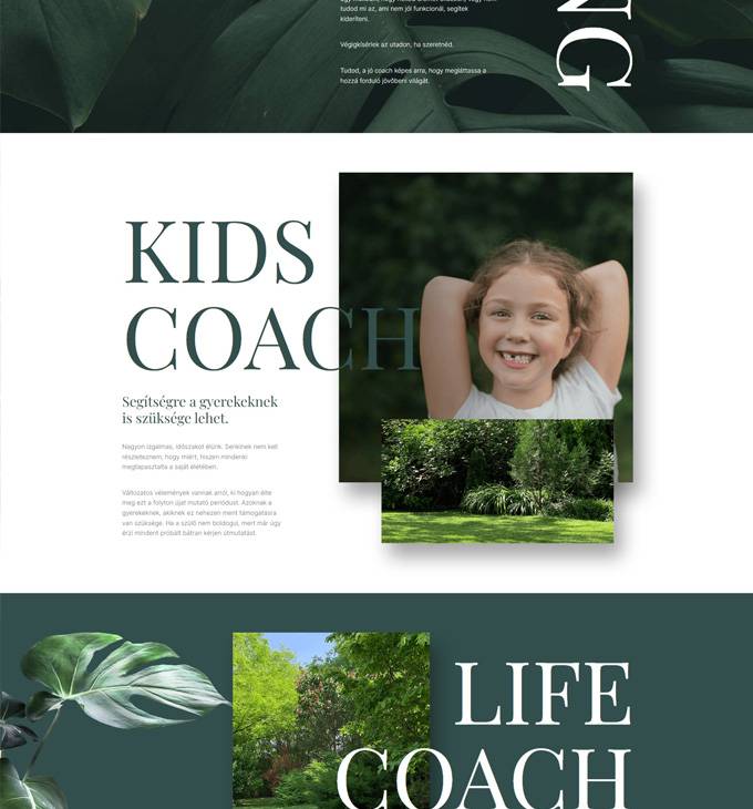 Gyerekcoach.com - Life coach, gyermek coach, tanácsadási szolgáltatások - reszponzív honlapkészítés