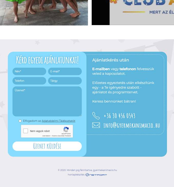 Gyermekanimacio.hu - gyermek animáció, animációs programok szervezése - reszponzív honlapkészítés Gyermekanimacio.hu - gyermek animáció, animációs programok szervezése - reszponzív honlapkészítés