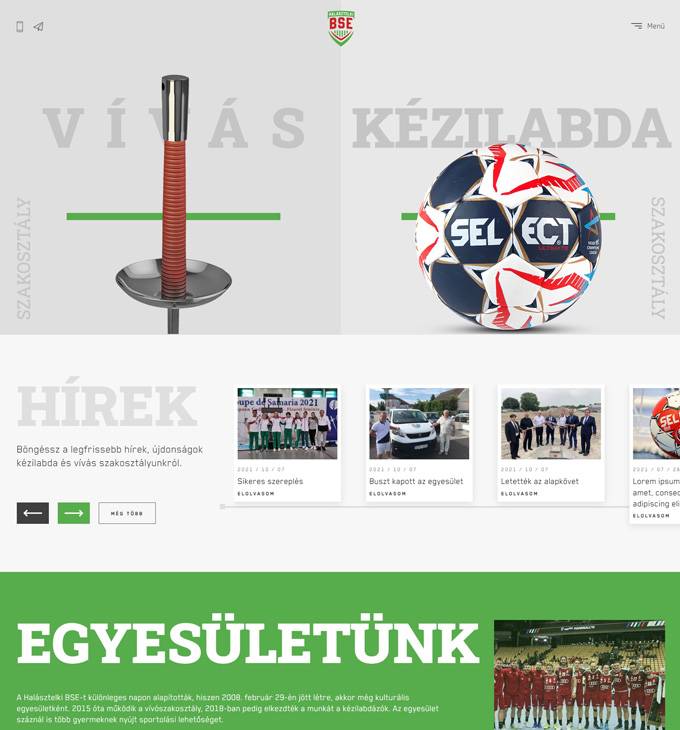 Halásztelki-bse.hu - Halásztelki BSE - reszponzív honlapkészítés