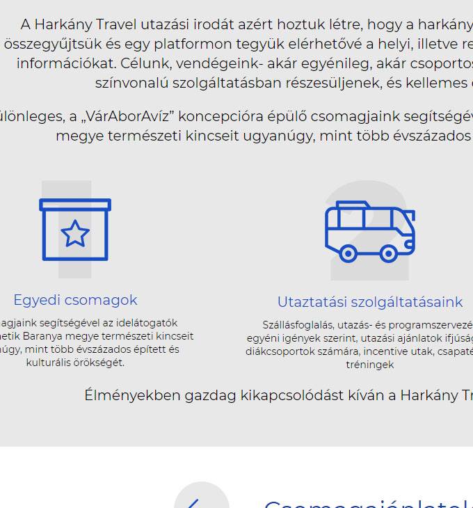 Harkanytravel.hu - Harkány Travel Utazási Iroda - reszponzív honlapkészítés